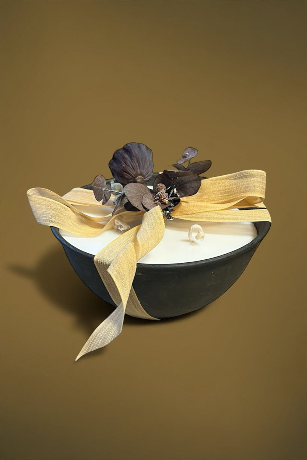 Antik Bakır Beyaz Mum