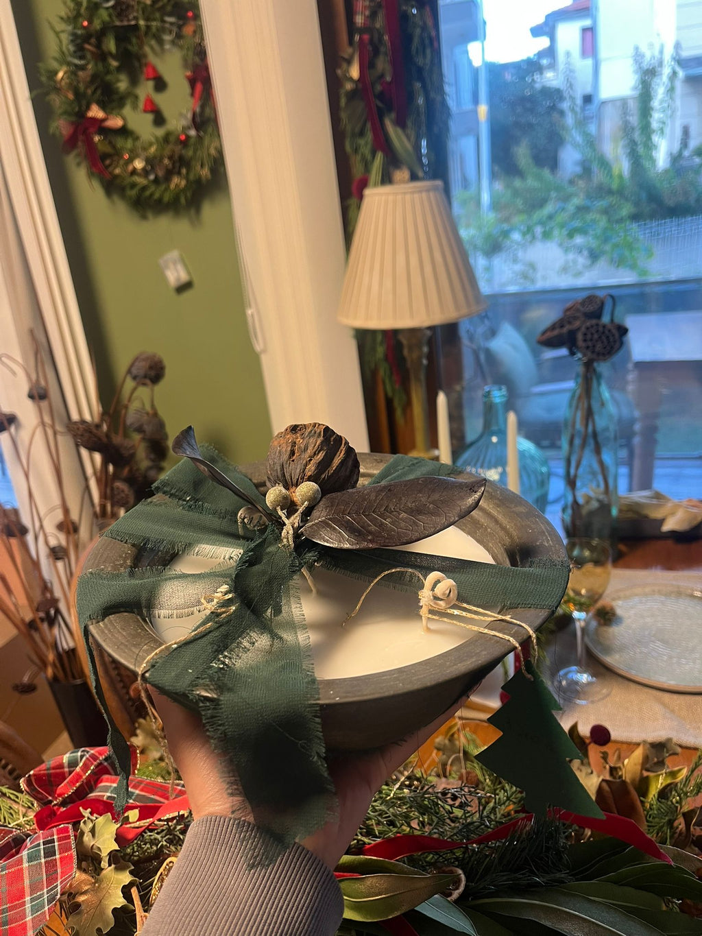 Antik Bakır Kenarlı Çanak