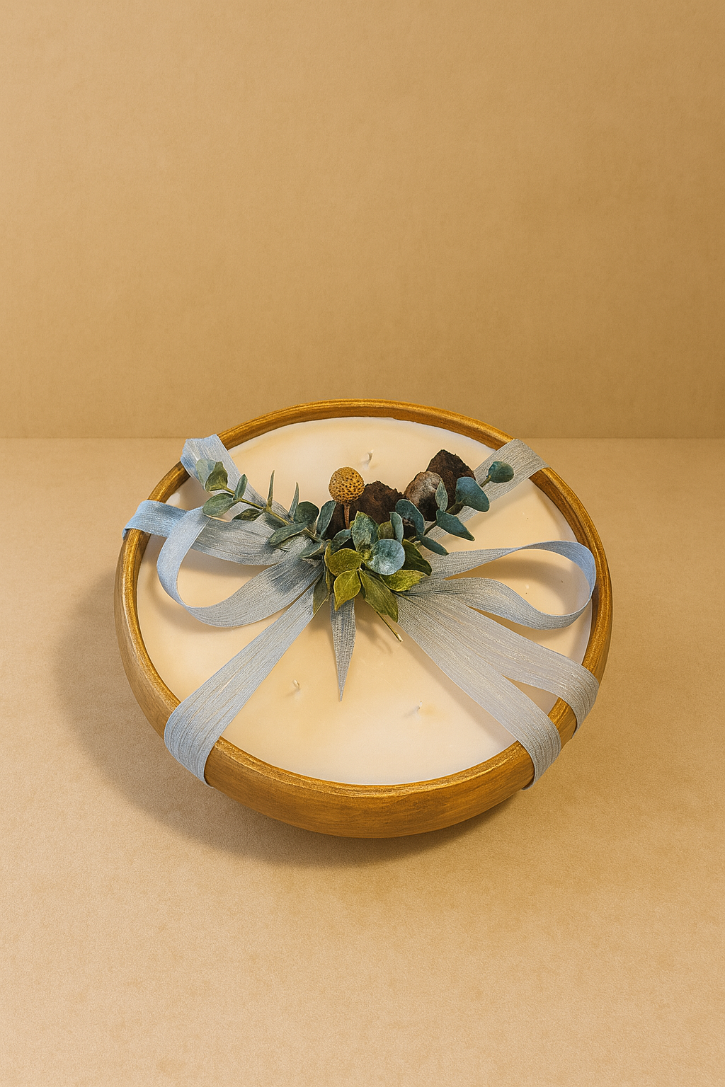 Natural Akasya Oversize Bowl Candle