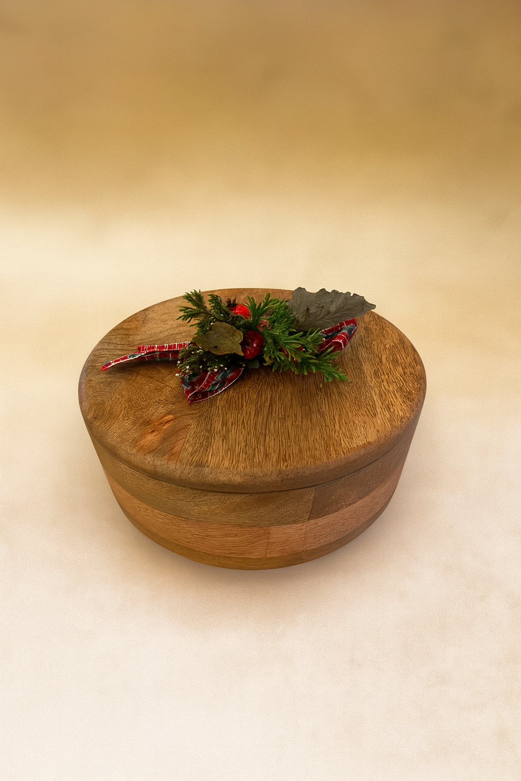 Ahşap Kapaklı Büyük Boy Kahve Kokulu Soya Mum