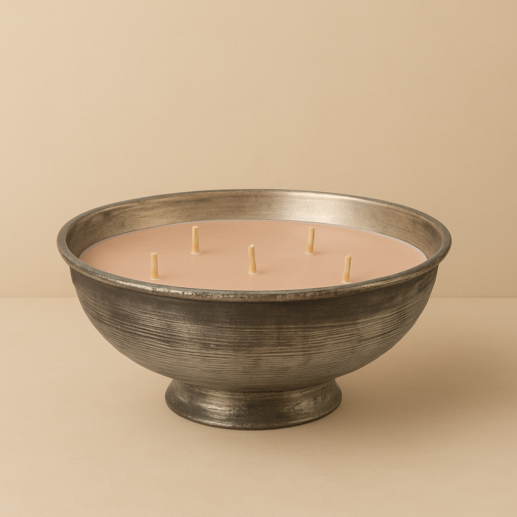 Antik Gri Kapalı Çanak – Soft Pembe