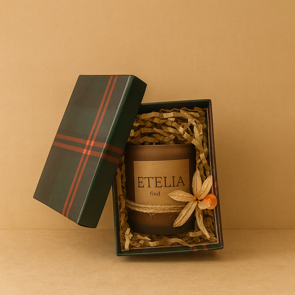 Mat Buzlu Cam Klasik Form – Kahverengi Kokulu Mum