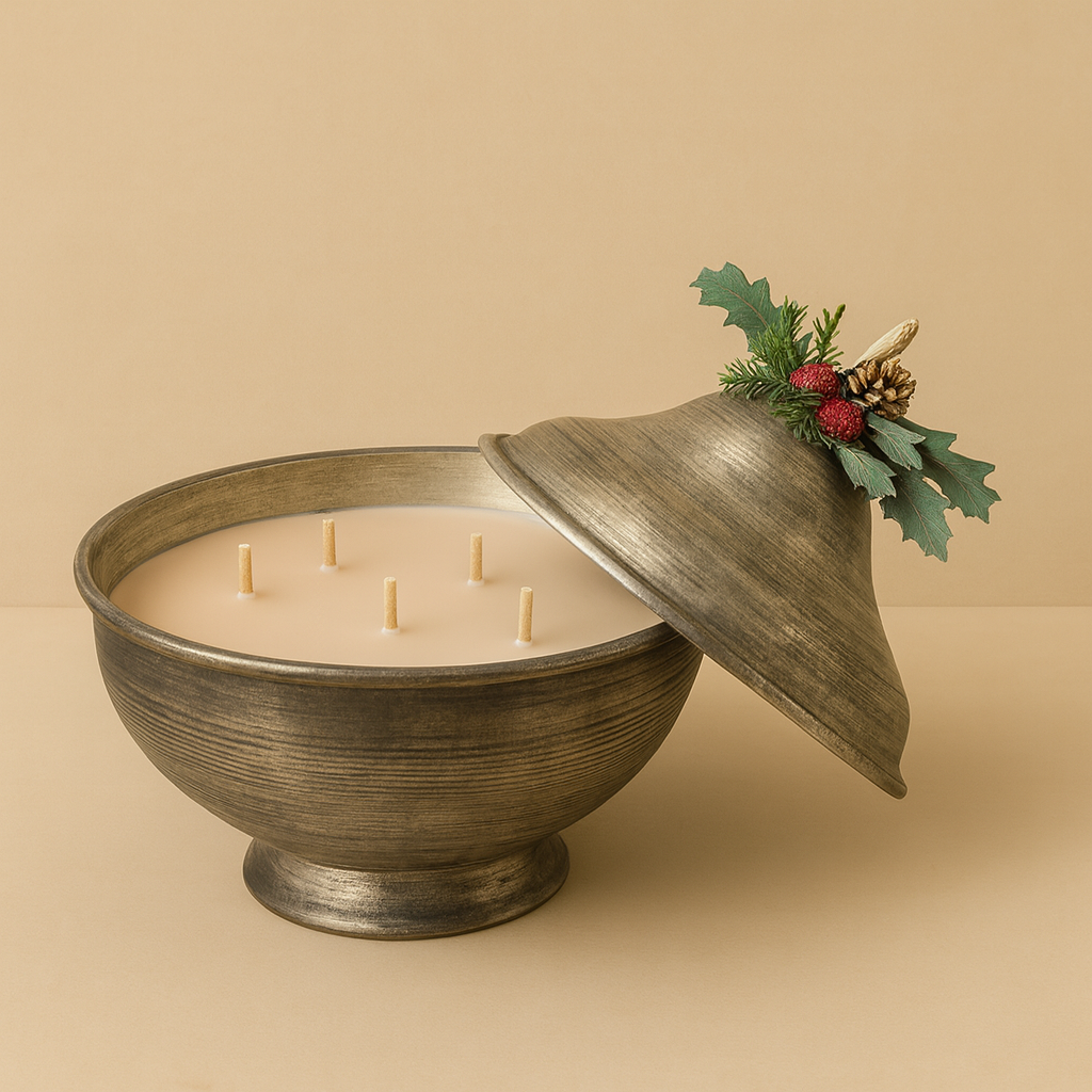 Antik Gri Kapalı Çanak – Soft Pembe