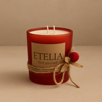 Mat Buzlu Cam Klasik Form – Kırmızı Kokulu Mum