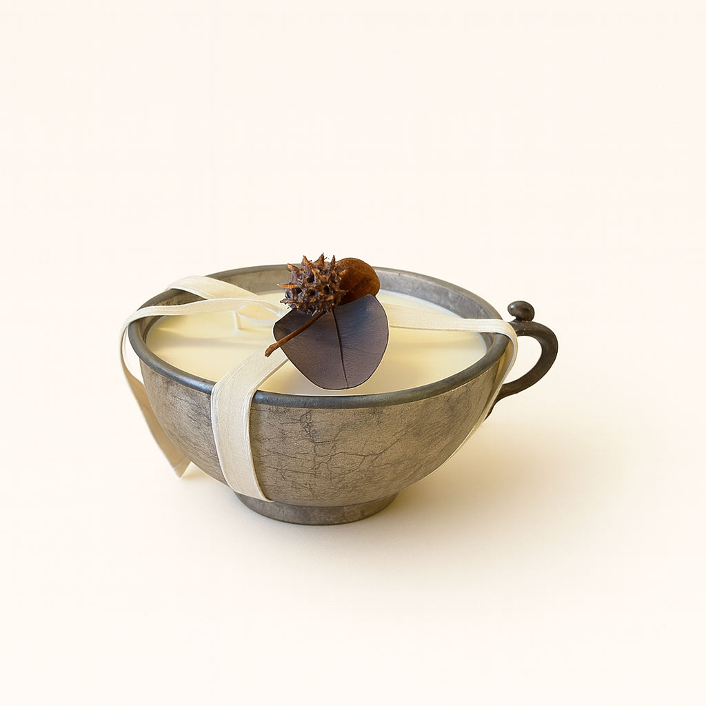 Kulplu Antik Bakır Mum