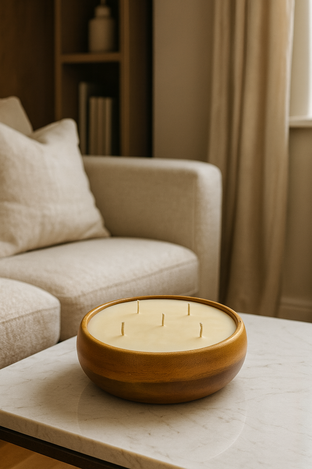 Natural Akasya Grand Bowl Candle