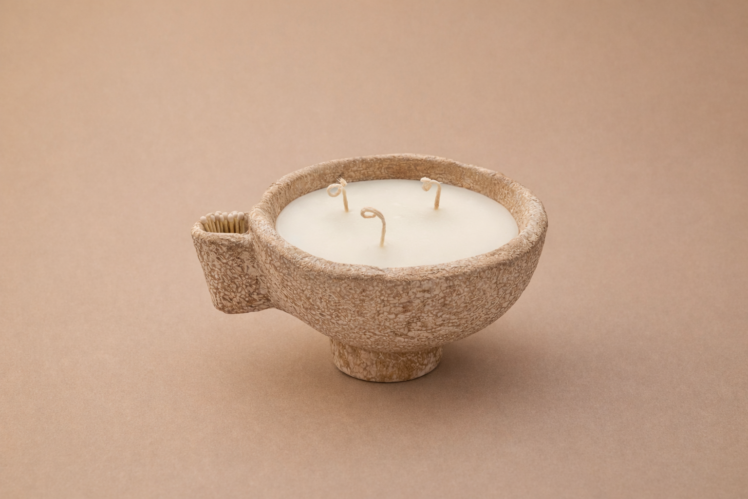 Eskitme Detaylı Seramik Mum
