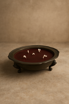 Antik Bordo Büyük Çanak Mum | %100 Soya Wax