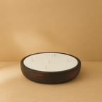 Koyu Toprak Formu Mum- Beyaz